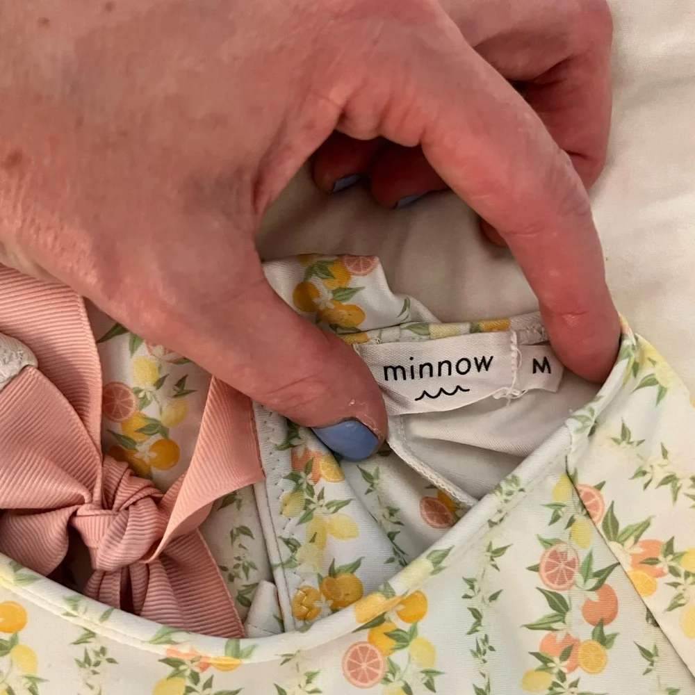 Minnow Women's Linear Citrus Rashguard One Piece - Picture 5 of 7